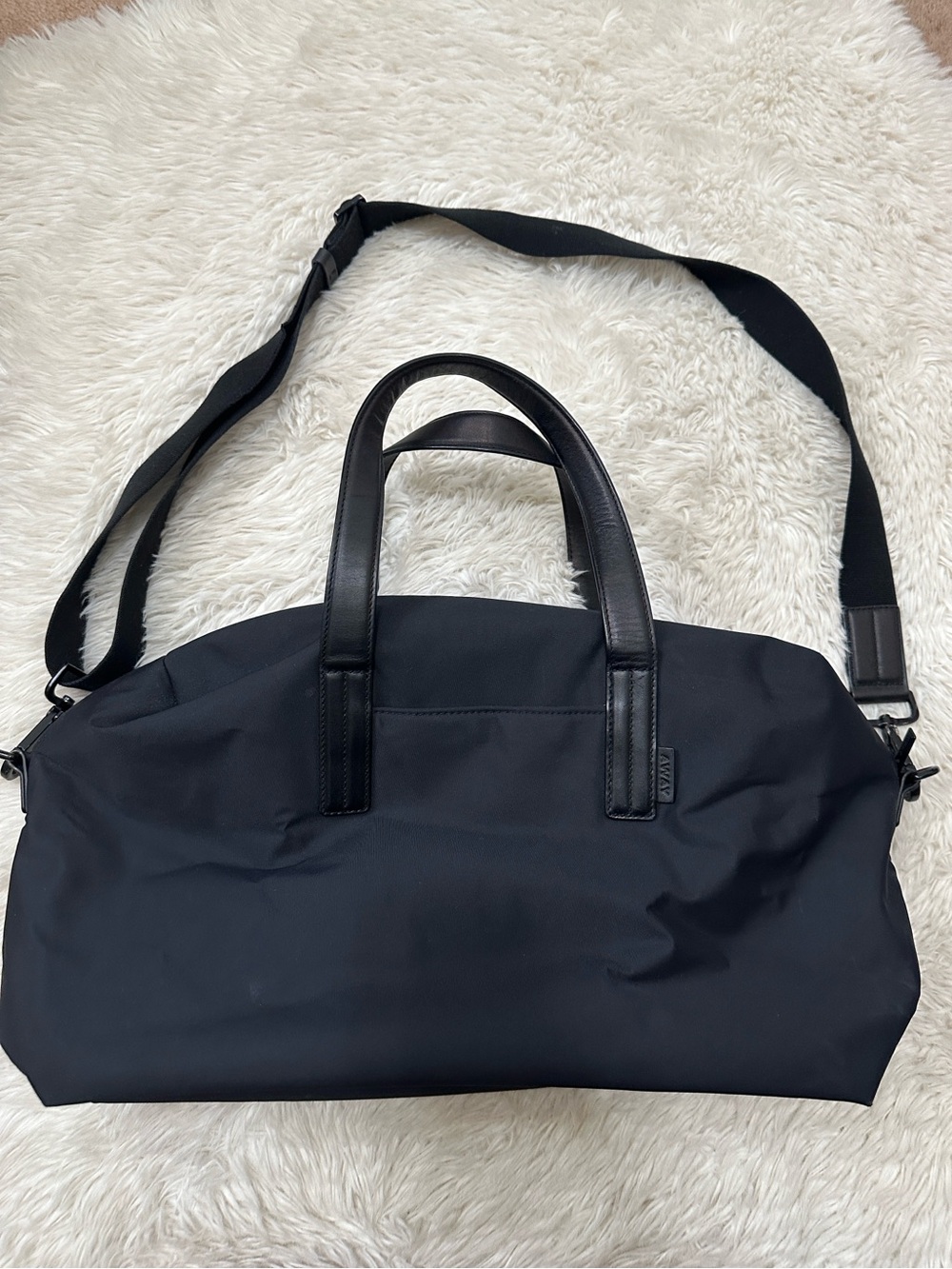 AWAY Black Travel Duffel Bag - Modern Carryall